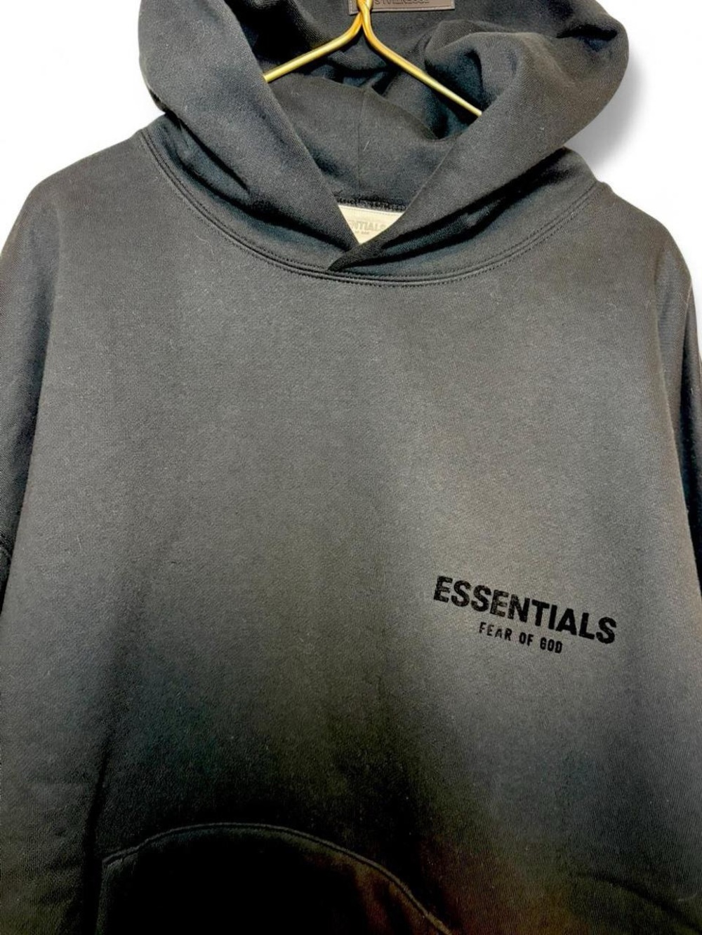 Fear of God Essentials NWT Black Pullover Hoodie + Velvet Logo - Picture 3 of 8